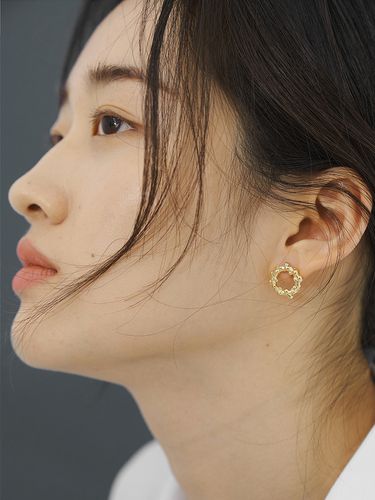 Round Wave Earrings S - cotoit - Modalova