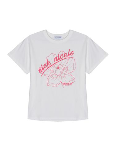 Nicole Vintage Flower Tee_Viva Magenta - NICK&NICOLE - Modalova