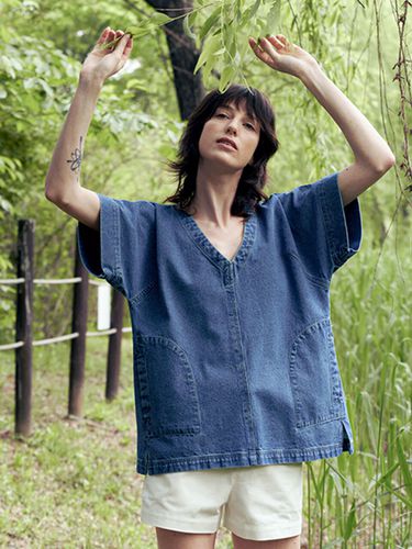 V-neck Denim Shirt - WHEN WE WILL - Modalova