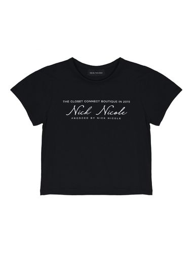 Nicole Lettering Logo Tee_Black - NICK&NICOLE - Modalova