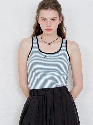 Logo Stripe Sleeveless Top_Sky Blue - SO IR - Modalova