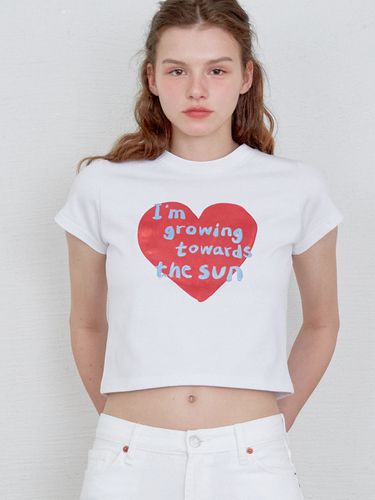 Heart Drawing T-shirt_White - SO IR - Modalova