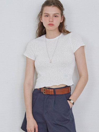 Terry Cropped Top_White - SO IR - Modalova