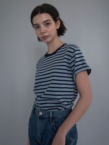 S Stripe T-shirt_Navy - Studio Salt - Modalova