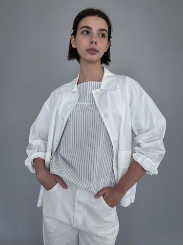 Sheer Shirt Jacket_White - Studio Salt - Modalova