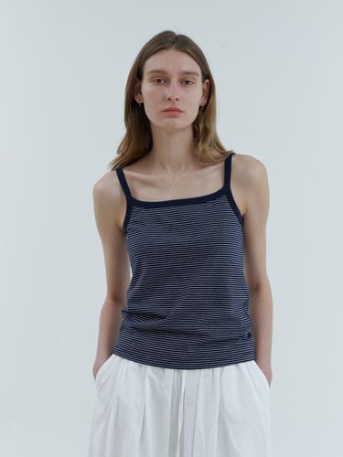 Cotton Sleeveless Top _Navy - STEP AROUND - Modalova