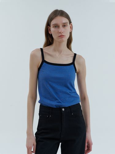 Cotton Sleeveless Top _Blue - STEP AROUND - Modalova