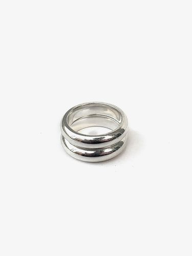 Silver Double Rings - AHNI - Modalova