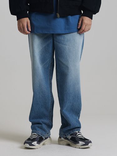 Brush Washed Wide Denim Pant - OTHERFITS - Modalova