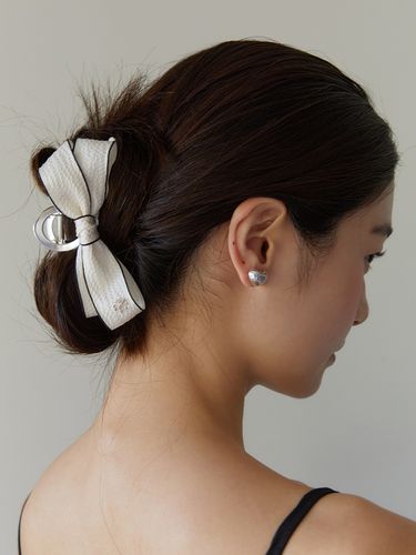 Double Border Ribbon Hair Claw Clip - TATIANA - Modalova