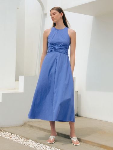 BECCA Wrapped Detailed Halter Neck Long Dress_Blue - BAU by Bride And You - Modalova