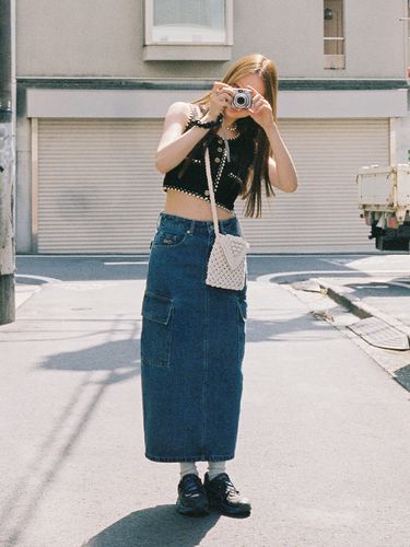 ONNUK X ] Cargo Skirt K42_Mid Blue - PLAC - Modalova