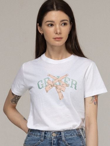 WOMAN] Ribbon Ballerina Logo Slim T-shirt - GRAVER - Modalova