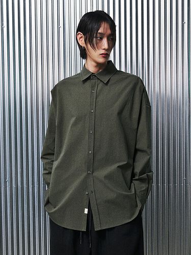 Earth Color Pleats Shirt_Dense Forest - A NOTHING - Modalova