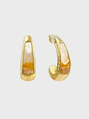 Comb-pattern Mother-of-pearl Earrings - Jean Paul Clarisse - Modalova