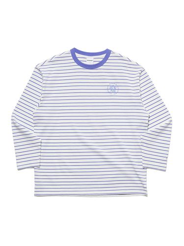 Stripe Long Sleeve T-Shirt_Blue - MARKM - Modalova