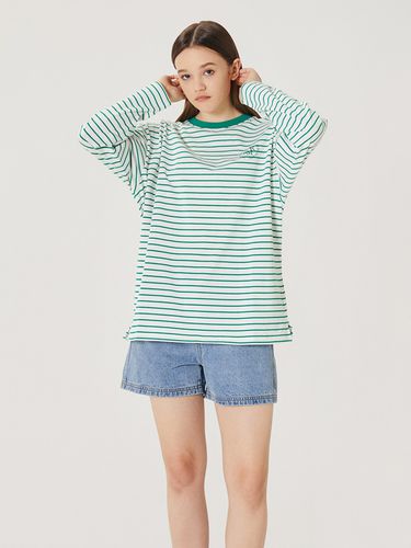 Stripe Long Sleeve T-Shirt_Green - MARKM - Modalova