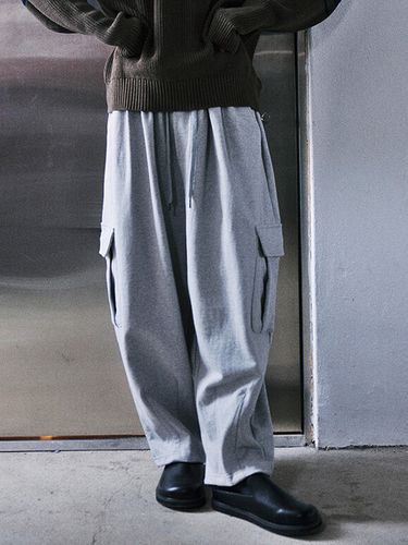 H-T Cargo Balloon Sweatpants_Gray - A NOTHING - Modalova