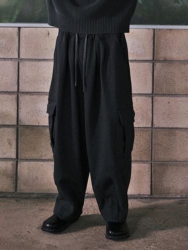 H-T Cargo Balloon Sweatpants_Charcoal - A NOTHING - Modalova