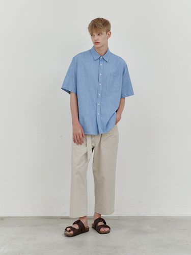 Linen Denim Double Pocket Shirt _ - endoor - Modalova