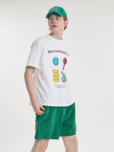 Play Tennis Graphic Overfit T-Shirt [] - CLEVER FIELD - Modalova