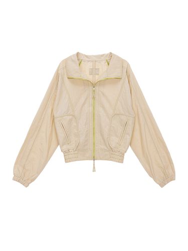 Curvy Cropped Bomber Jumper_Beige - Matin Kim - Modalova