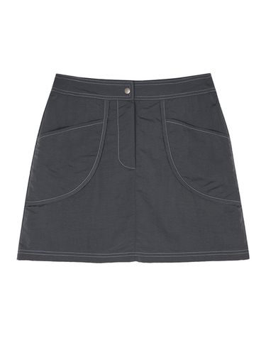 Curvy Mini Skirt_Charcoal - Matin Kim - Modalova