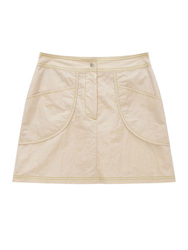 Curvy Mini Skirt_Beige - Matin Kim - Modalova