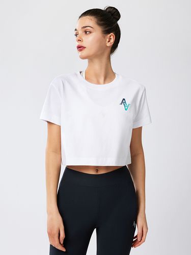 Dust Proof Short Sleeve Crop T-Shirt_White - AKIII CLASSIC - Modalova