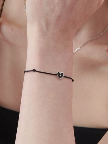 Heart Spade BR(W) Enamel String Bracelet - hyeres-lor - Modalova