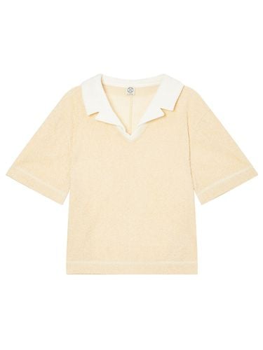 Terry Collar Crop T-shirt _Beige - a.t.corner - Modalova