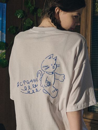 ABC CAT Embroidery T-shirt_White - CPGN - Modalova