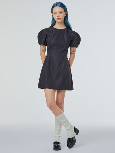 Puff Sleeve Mini Dress_Black - INSTANTFUNK - Modalova