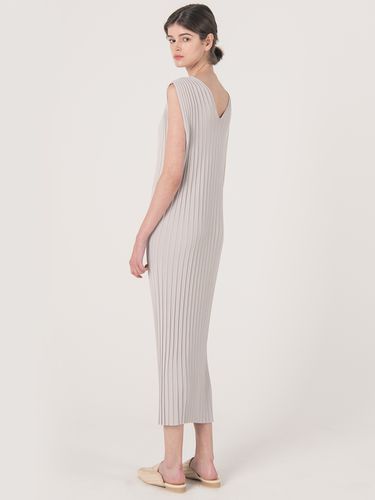 V-Neck Modern Dress - Gray - We’Dee - Modalova