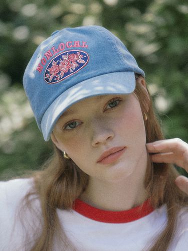 Vintage Rose Ball Cap_Blue - NONLOCAL - Modalova