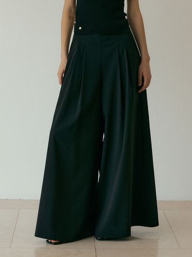 Over Wide Palazzo Pant_Black - Lucirzu - Modalova