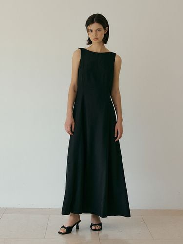 Silky Tied Maxi Dress_Black - Lucirzu - Modalova