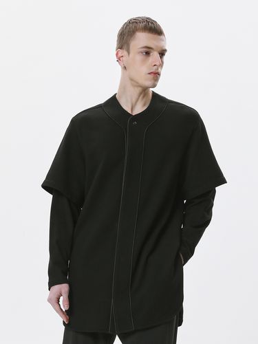 Piping Jersey Cardigan [Black] - DGNAK12 - Modalova