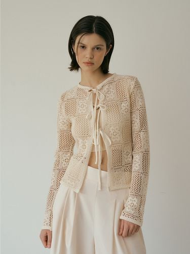 Cotton Crochet Cardigan - Lucirzu - Modalova