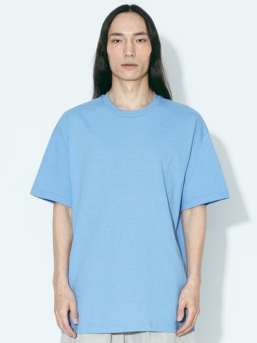 Layered Crewneck T-Shirt _ Sky Blue - AGENTPEEK - Modalova