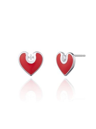 Luv-it Silver Heart Earring H0180 - STONEHENgE - Modalova