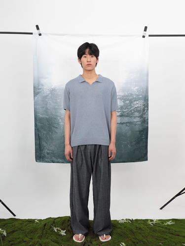 Soft Summer Collar Knit Pullover_Sky - FANACULT - Modalova