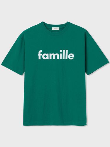 Logo Cotton Short Sleeve T-Shirt_Green - FAMILLE - Modalova