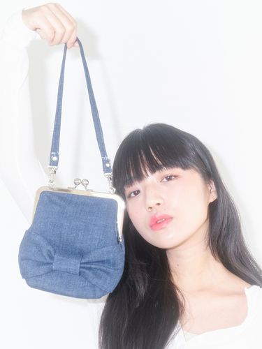 Denim Ribbon Bag_Blue - angelie - Modalova