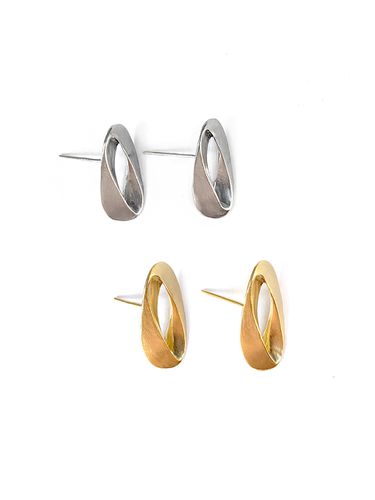 Burnt E1 Earring_Gold/Silver - AHNI - Modalova