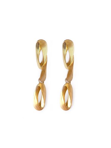 Burnt E2 Earring_Gold - AHNI - Modalova