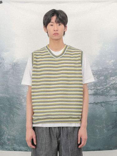 Cool Mix Knit Vest_Khaki - FANACULT - Modalova