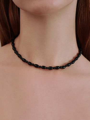 Oval Onyx Necklace - Less is more - Modalova