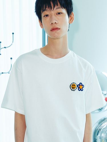 Double Logo T-Shirt _ White - MISTERCHILD - Modalova