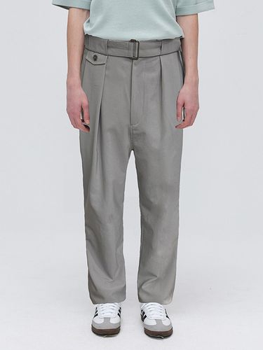 Belted Pocket Wide Pants_Grey - EZIO - Modalova